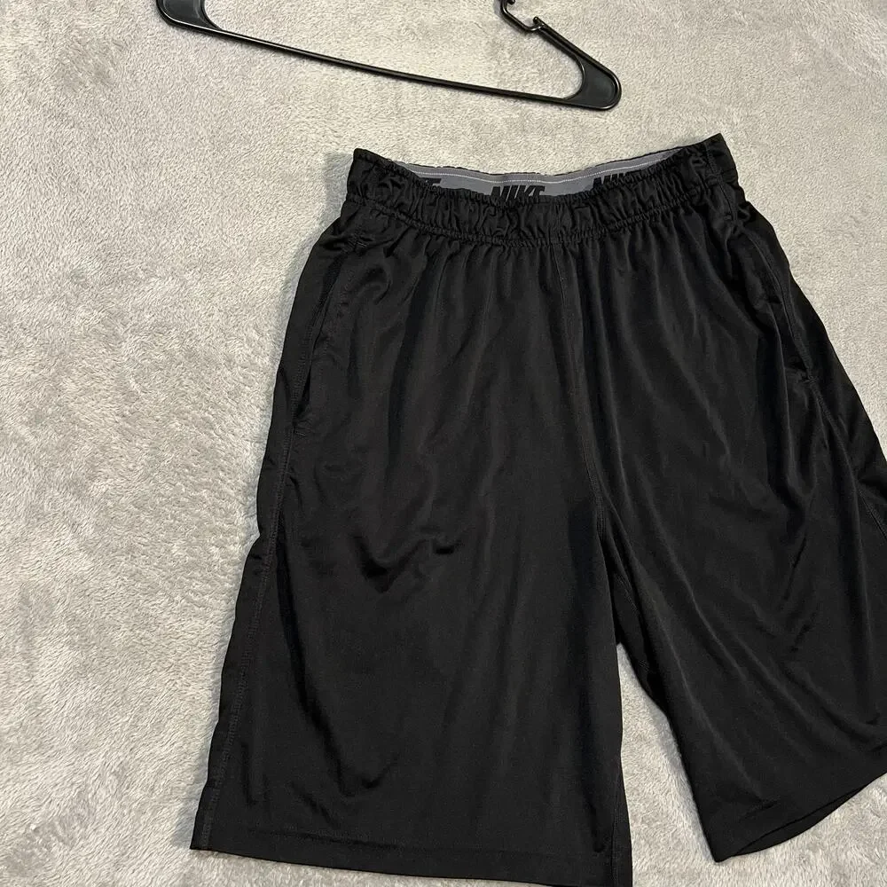 Nike Dry Fly Woven Shorts Mens Medium Black Dri-Fit Athletic Training Running